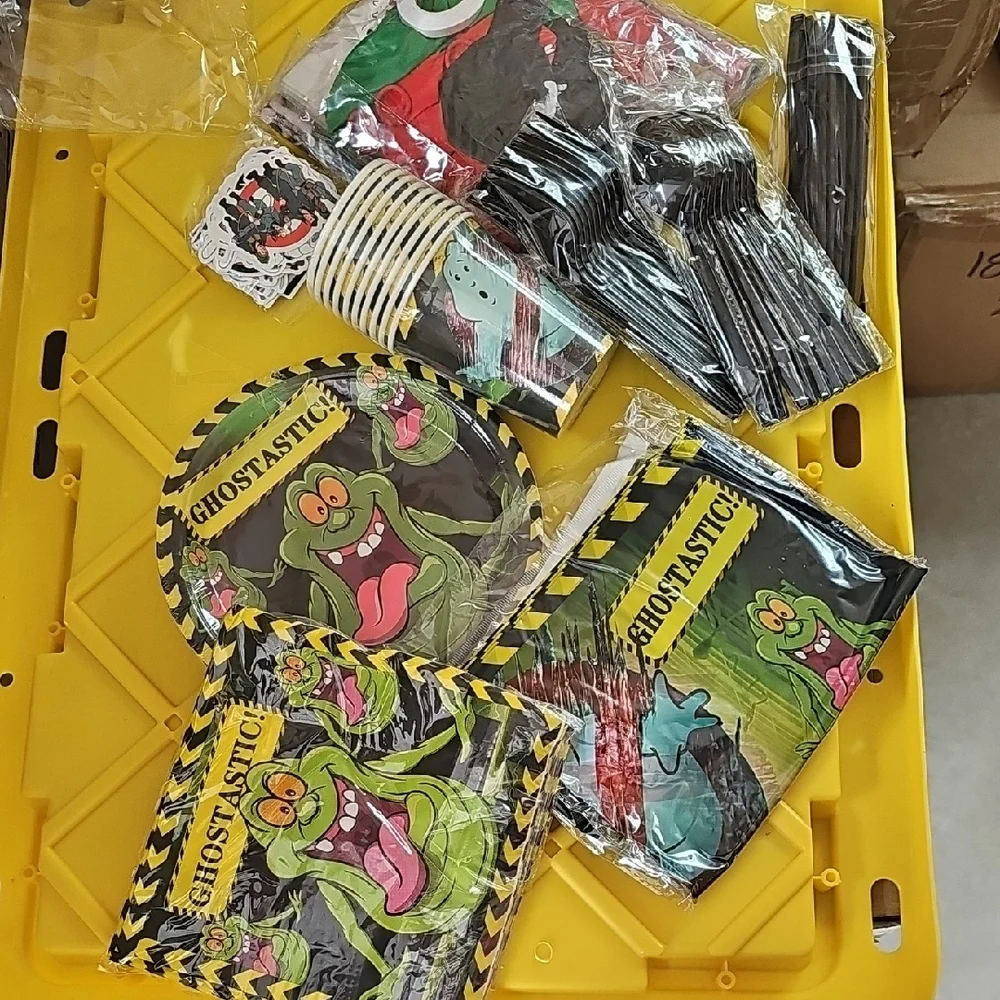 Ghostbusters Party Supplies Set - Black and Green